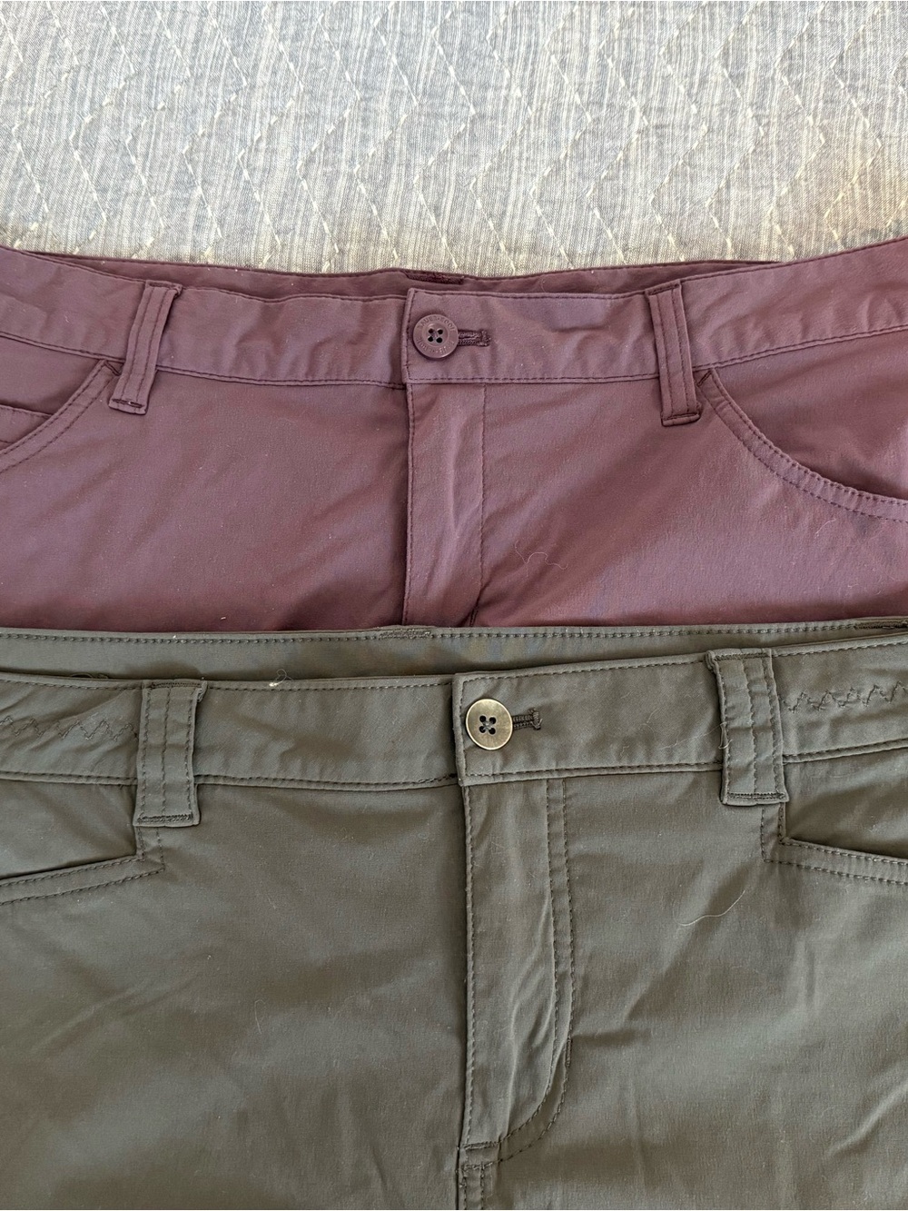 Two Eddie Bauer Women's Skorts in Plum and Gray - Size 10 - Picture 2 of 10